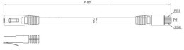 PATCHCORD KAT5E UTP 0,25M SZARY