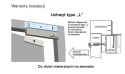 Uchwyt montażowy BR-280L typu "L" do drzwi otwieranych na zewnątrz