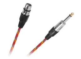 Kabel mikrofonowy gniazdo CANON-wtyk JACK 6.3mm 5m