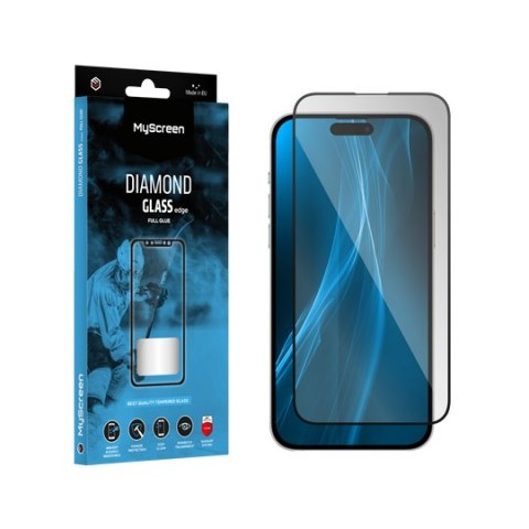 Szkło ochronne MyScreen DIAMOND GLASS LITE edge FULL GLUE czarne Apple iPhone 14 Pro Max 6.7"