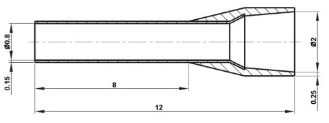 TULEJKA KABLOWA TUL-0.34/8/DIN-T*P100