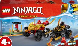 LEGO Ninjago Bitwa samochodowo-motocyklowa między Kaiem a Rasem 71789