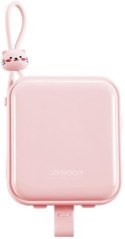 Powerbank Joyroom Cutie Series JR-L008 10000mAh 22.5W PD QC z kablami 1x USB-A 1x USB-C różowy