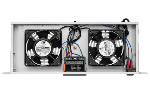 FANSKT-W - panel wentylacyjny RACK z termostatem - 2 wentylatory