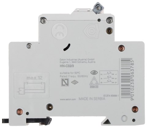 WYŁĄCZNIK NADPRĄDOWY HN-C32/3 TRÓJFAZOWY 32 A TYP C EATON