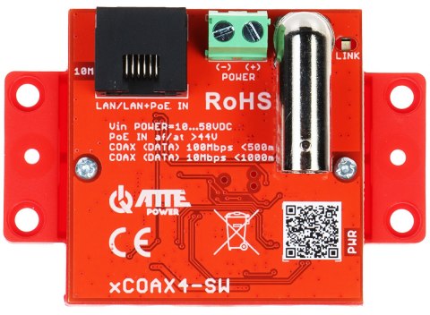 ZESTAW KONWERTERÓW UTP / COAXIAL DO TRANSMISJI LAN+POE XCOAX4-SET KOMPLET 2 SZT ATTE