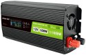 PRZETWORNICA NAPIĘCIA Green Cell PowerInverter LCD 12V / 230V 500W/1000W CZYSTA SINUSOIDA