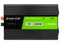 PRZETWORNICA NAPIĘCIA Green Cell PowerInverter LCD 12V / 230V 2000W/4000W CZYSTA SINUSOIDA