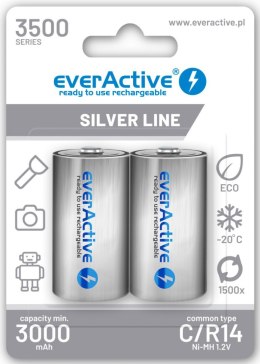 Akumulatorki C / R14 Ni-MH everActive 3500 mAh Silver Line (box 2 szt.)