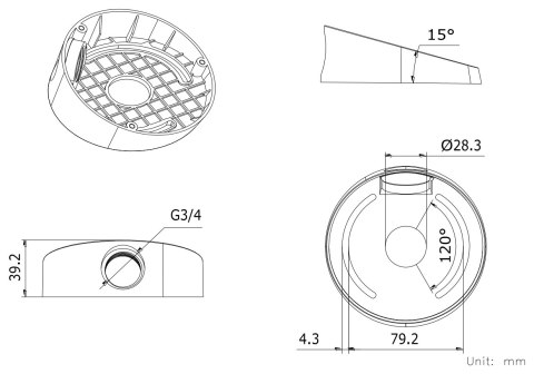 UCHWYT KAMERY DS-1259ZJ(BLACK) Hikvision