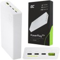 POWERBANK Green Cell PowerPlay20S 20000mAh PD 22,5W QC 3.0 3x USB-C BIAŁY