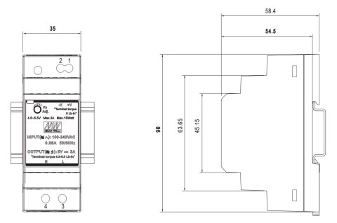 ZASILACZ IMPULSOWY HDR-30-24 MEAN WELL