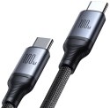 Kabel 2w1 USB-C / 2x USB-C Joyroom Speedy SA21-1T2 150cm 100W w oplocie czarny