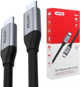 Przewód USB Unitek C14082ABK USB-C na USB-C 10Gbps 4K 60Hz 20V/5A