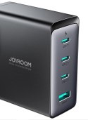 Ładowarka sieciowa Joyroom GaN Ultra JR-TCG05EU 140W PD 3.0 QC 3.0 3x USB-C 1x USB-A czarna + kabel