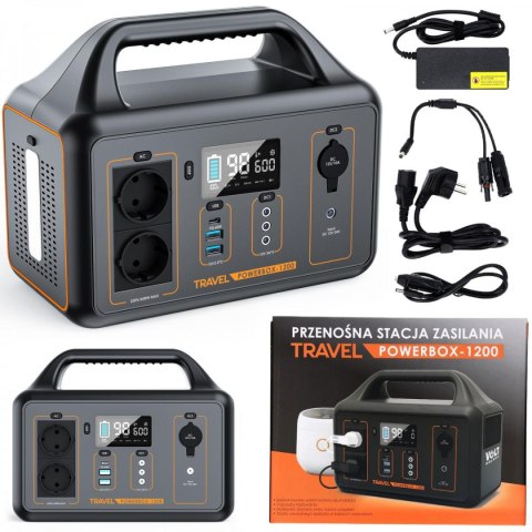 Przenośna stacja zasilania Volt Polska TRAVEL POWERBOX OPTI 1200