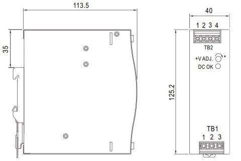 ZASILACZ IMPULSOWY EDR-120-24 MEAN WELL