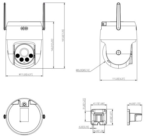 KAMERA IP SZYBKOOBROTOWA P3AE-PV Picoo A2 Wi-Fi - 3 Mpx 4 mm DAHUA