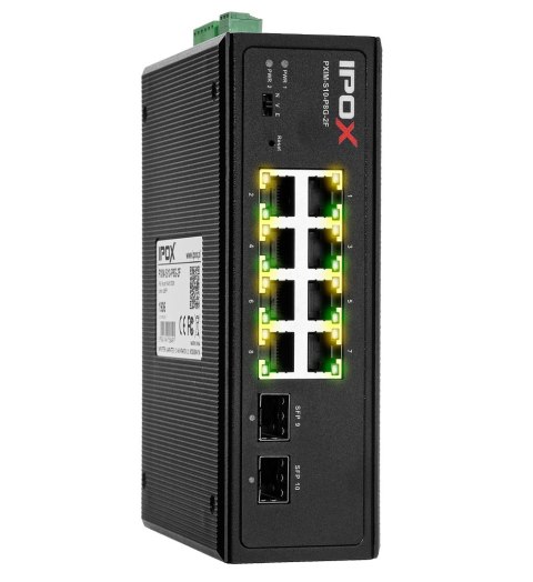 PXIM-S10-P8G-2F - switch przemysłowy gigabitowy PoE 8-port + 2 SFP