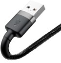 KABEL USB-A / Lightning iPhone Baseus Cafule CALKLF-CG1 200cm Apple 1.5A CZARNO-SZARY W OPLOCIE