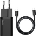 ŁADOWARKA SIECIOWA Baseus Super Si Quick Charger 1C TZCCSUP-L01 25W 1x USB-C PD 3.0 QC 3.0 + KABEL