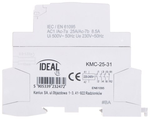 STYCZNIK MODUŁOWY KMC-25-31 25 A 400 V AC IDEAL