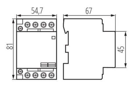 STYCZNIK MODUŁOWY KMC-63-40 63 A 400 V AC IDEAL