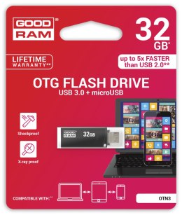 Pendrive Goodram USB 3.0 + microUSB 32GB OTG czarny