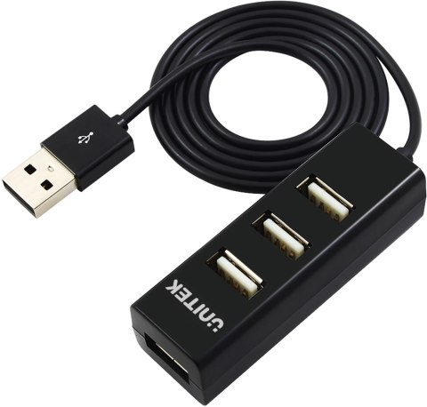 Unitek Y-2140 hub 4x USB 2.0 mini - czarny