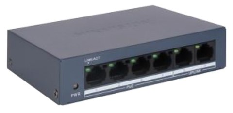 SWITCH POE DS-XS0106-P 4-PORTOWY Hikvision