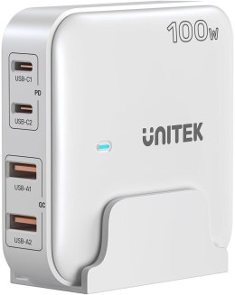 Unitek P1229AWH01-EU Ładowarka biurkowa GaN 100W 2xUSB-A 2xUSB-C