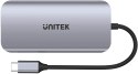 Unitek D1122A01 Aktywny hub USB-C 5Gbps, 2x HDMI 4K, czytnik kart, RJ-45, PD 100W