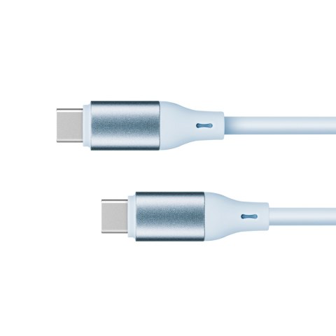 Kabel USB typu C - USB typu C 100 W 1 m silikonowy niebieski Kruger&Matz Basic