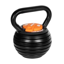 Kettlebell żeliwny automatyczny regulowany 18kg, REBEL ACTIVE