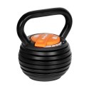 Kettlebell żeliwny automatyczny regulowany 9kg, REBEL ACTIVE