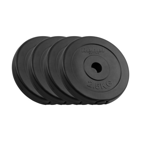 Zestaw obciążeń bitumicznych 4x2.5kg, otwór 31mm, talerz klasyczny, REBEL ACTIVE