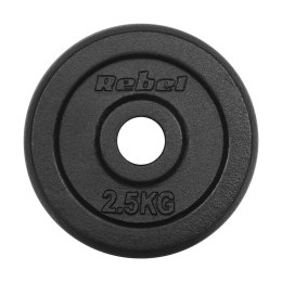 Zestaw obciążeń żeliwnych 4x2.5kg, otwór 31mm, talerz klasyczny, REBEL ACTIVE