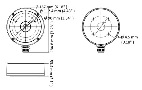 UCHWYT KAMERY DS-1280ZJ-M(BLACK) Hikvision