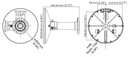 UCHWYT SUFITOWY KAMERY DS-1661ZJ-6D Hikvision