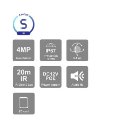 KAMERA TUBOWA IP 4MPX I2-340IPSN-28-V2