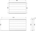 PW1000 - półka wysuwana 19&quot; 1U z mocowaniem czteropunktowym o głębokości 650mm