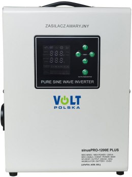 Przetwornica VOLT POLSKA SINUSPRO 1200E PLUS 12V 800/1200W LiFePO4, MENU