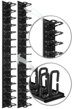 V-OP15-2U - pionowy organizer kabli