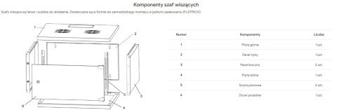 WSH5406/B - szafa Rack 19'' - 540x400x6U