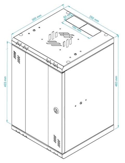 SZAFA RACK WISZĄCA S-RC10-9U-300GG STALFLEX