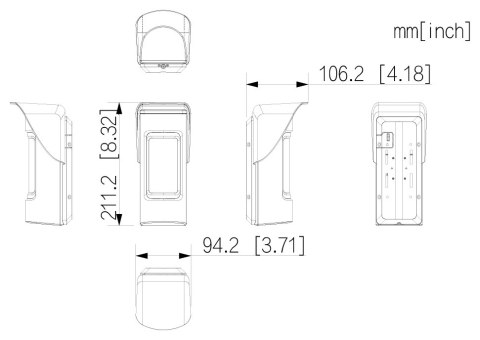 BEZPRZEWODOWA CZUJKA DUALNA MIKROFALA + PIR ARD2251E-W2(868) DAHUA