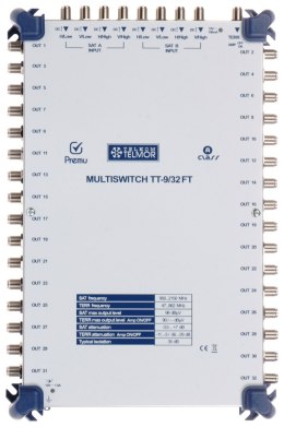 MULTISWITCH TT-9/32-FT-PREMU 9 WEJŚĆ / 32 WYJŚCIA PREMU TELMOR