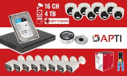 ZESTAW DO MONITORINGU APTI-NVR16-16IPCTB 16 KAMER + REJESTRATOR