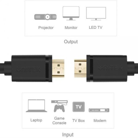 Kabel HDMI Unitek HDMI 2.0, 4K 60Hz, 1m