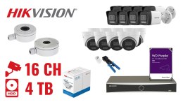 ZESTAW DO MONITORINGU HIK-NVR16-16IPCBT 16 KAMER + REJESTRATOR Hikvision